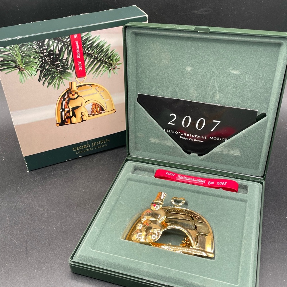 Georg Jensen  Christmas Classics Ornament Coated with 24 karat gold - Orig Box